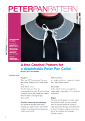 pattern for a detachable peter pan crochet collar